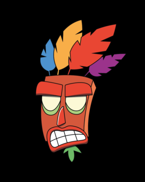 Camiseta-de-Crash-Bandicoot-Aku-Aku